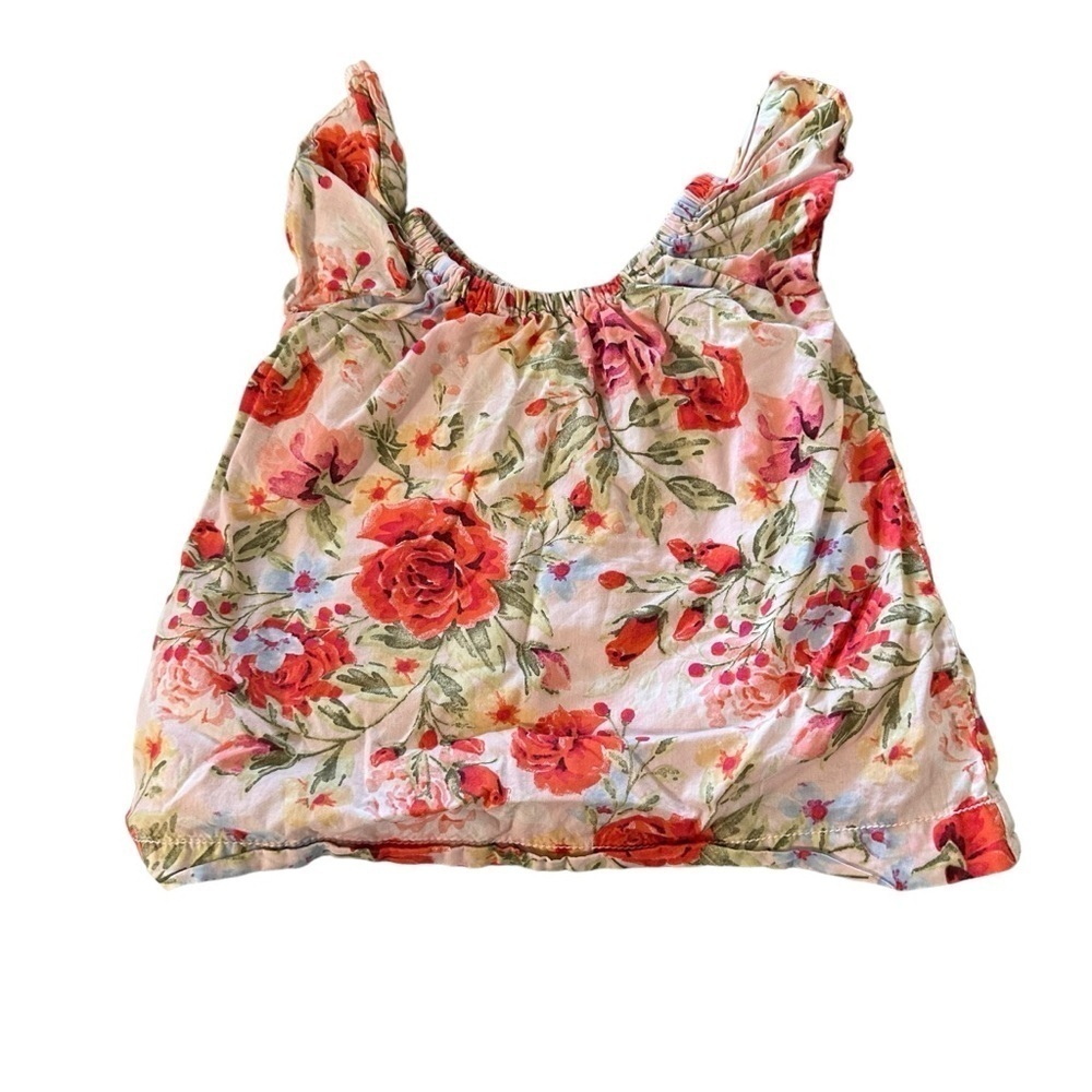 Gymboree baby girl size 3/6 months floral sleeveless top